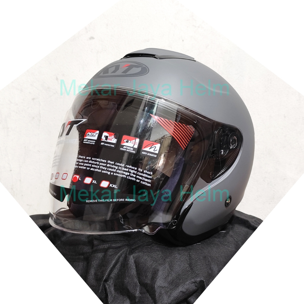 Helm KYT KYOTO GORILLA GREY MATT DOFF DOP