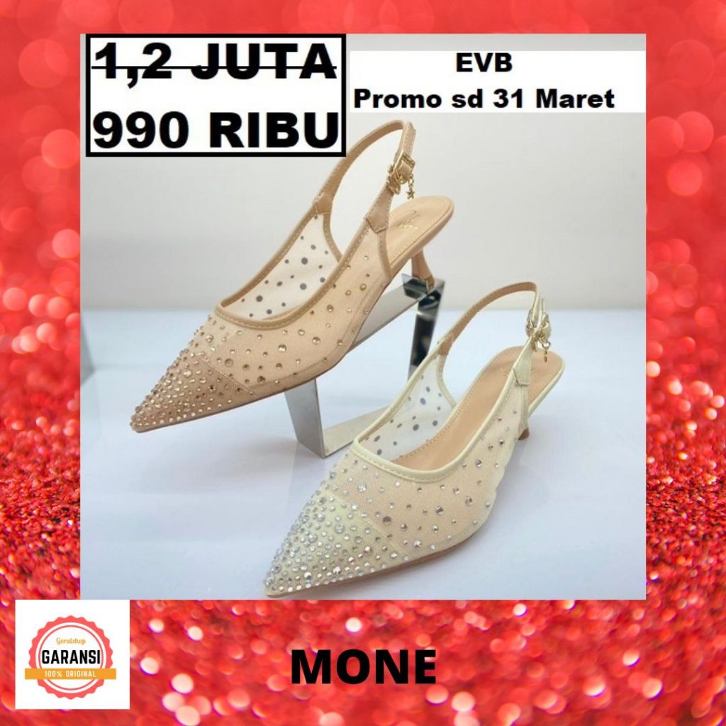 Sepatu heels wanita EVB seri MONE sale 100% ORI