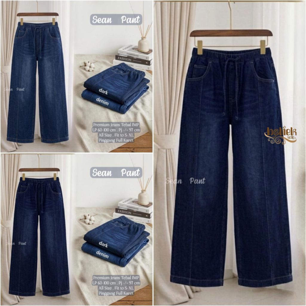 Sean Pant Grosir Celana Wanita Levis Premium Jeans Tebal Kekinian Pinggang Full Karet Original Batie