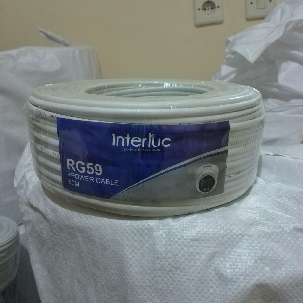Kabel CCTV Interluc RG59 50meter, kabel coaxcial RG59 50meter