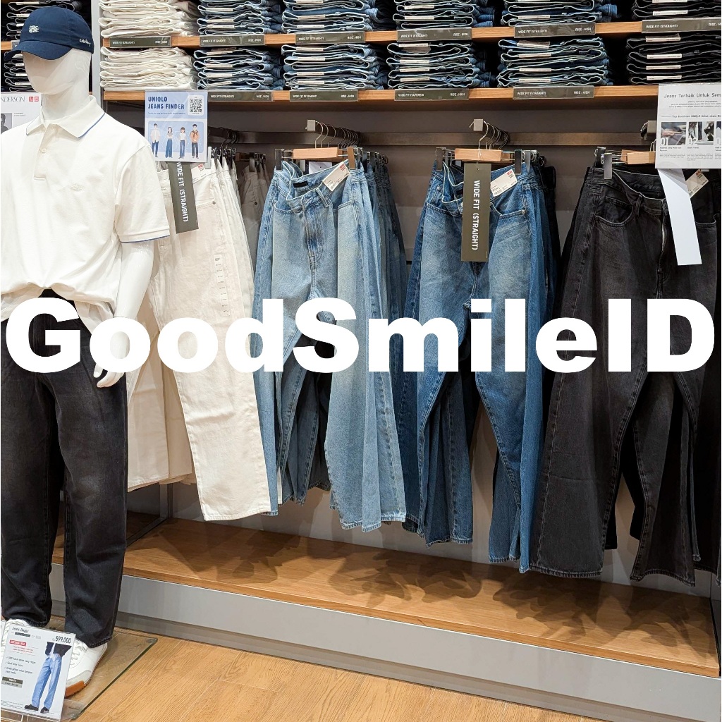 SALE Men Jeans Baggy Denim Pria Lebar Straight Wide Fit Panjang Wanita UNIQLO JASTIP