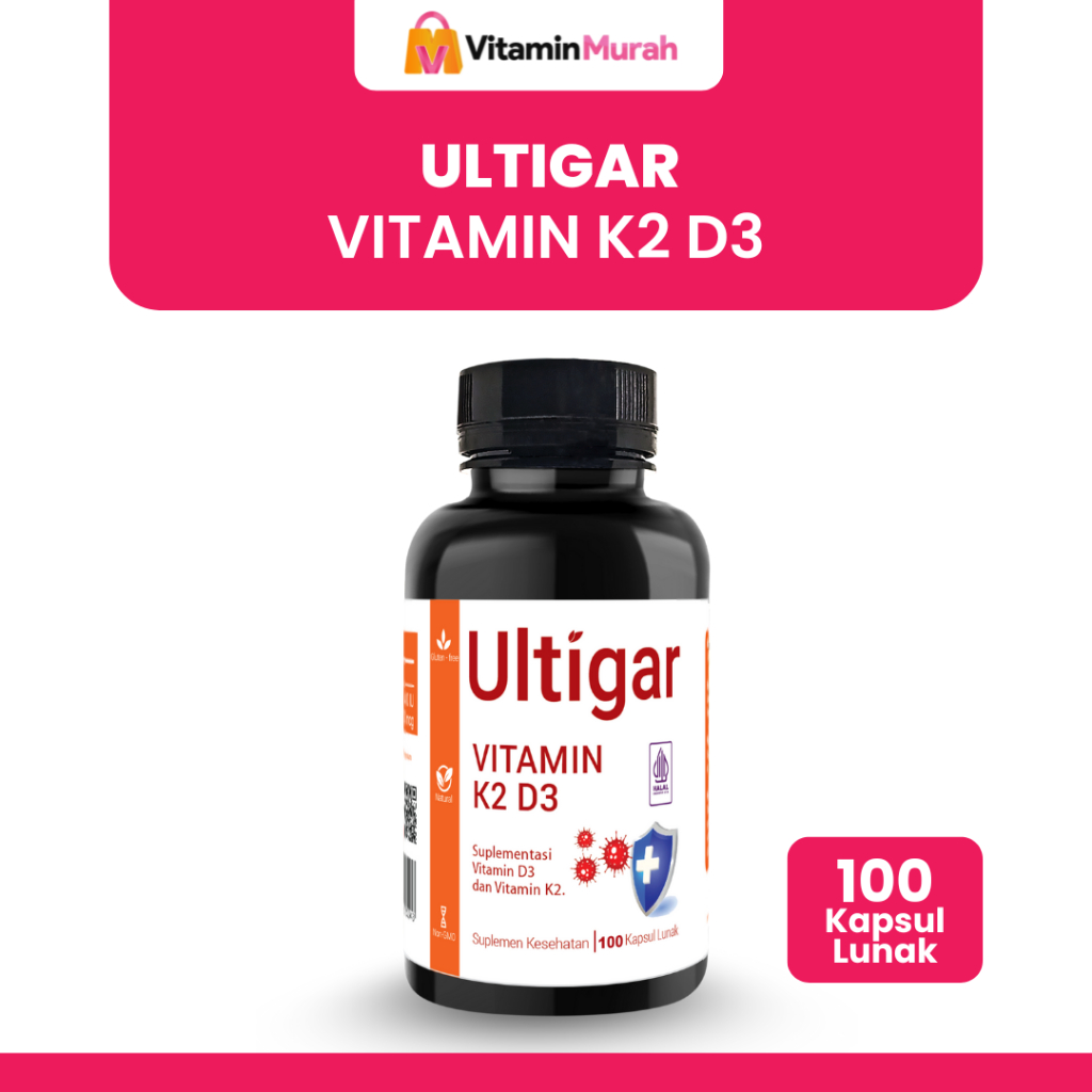 ULTIGAR VITAMIN K2 D3 SUPLEMEN KESEHATAN ISI 100 KAPSUL LUNAK