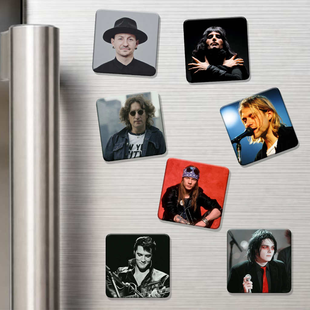 Fridge Magnet Legenda Musik Rock | Magnet Kulkas Magnet Loker Magnet Stand Mic Meja Lemari Souvenir