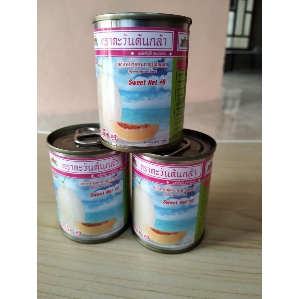 Benih biji melon sweet net 9 F1 Repaking dari kemasan kaleng