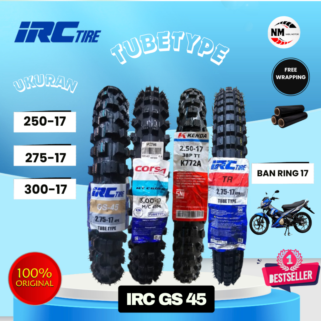 BAN TRAIL 250 275 RING 17 IRC Ban IRC Trail 250 275 17 Ban Trail IRC GS45 MOTOCROSS GS 45....