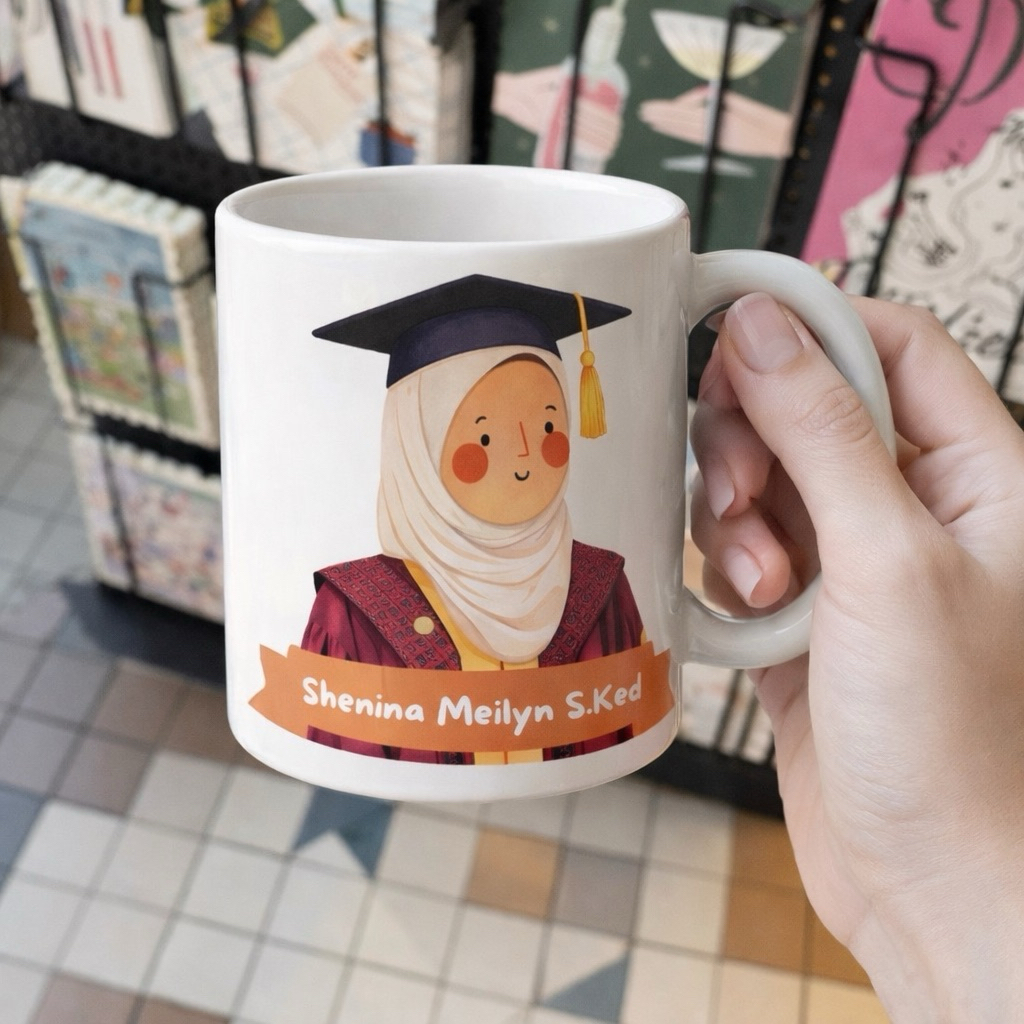 Signature Mug Custom Wisuda | Mug Hadiah Wisuda