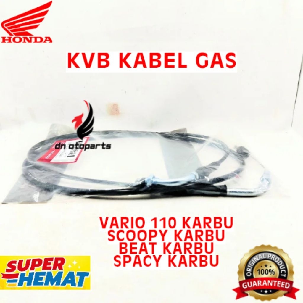 KABEL GAS ORIGINAL HONDA KODE KVB, KABEL GAS BEAT KARBU, KABEL GAS SCOOPY KARBU, SPACY KARBU, VARIO 