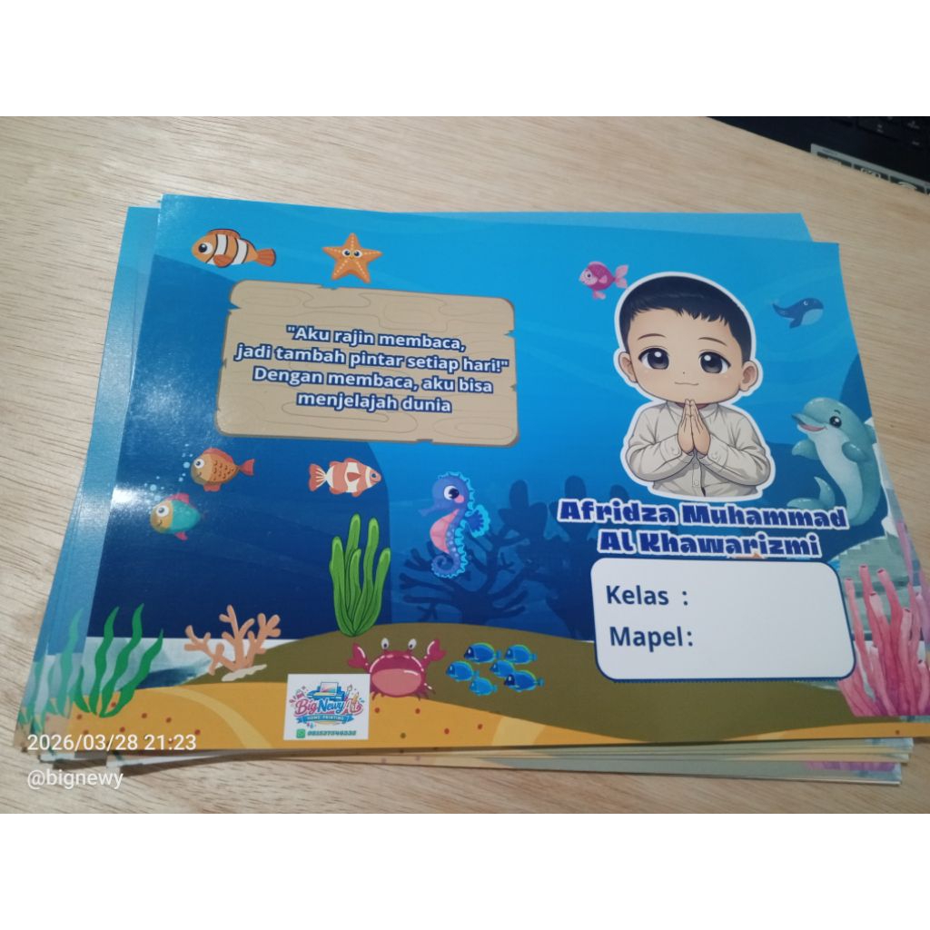 Cover buku tulis custom