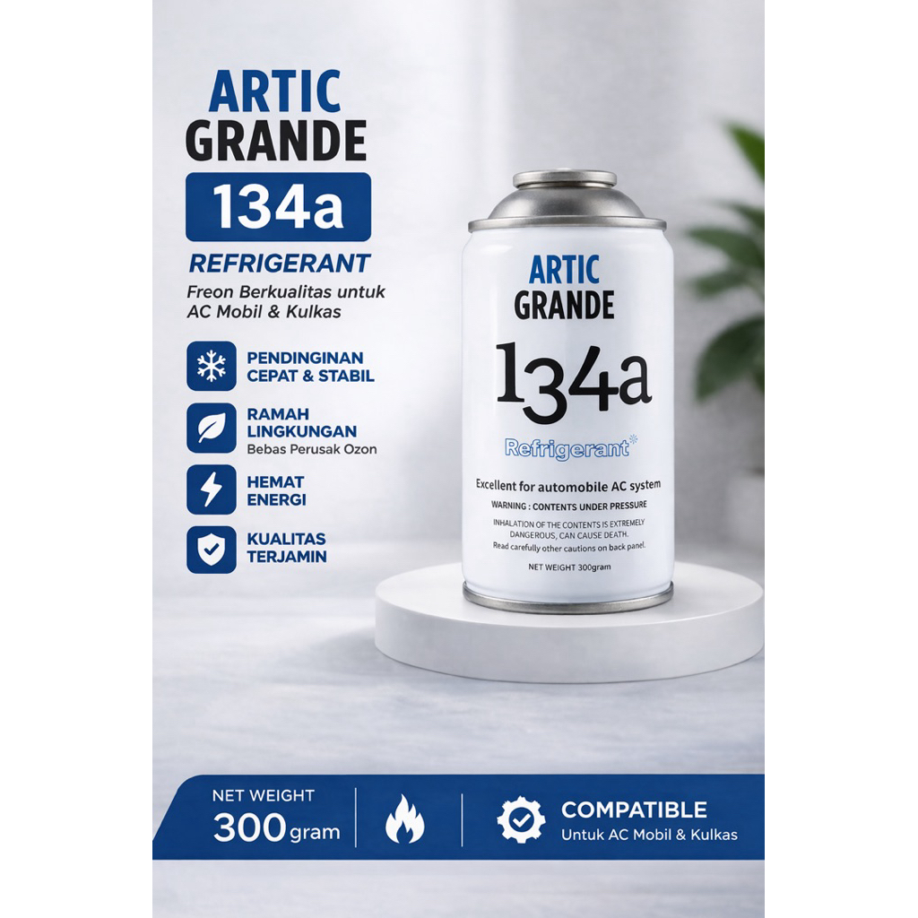 FREON KULKAS / AC MOBIL R134a ARTIC GRANDE 300Gram