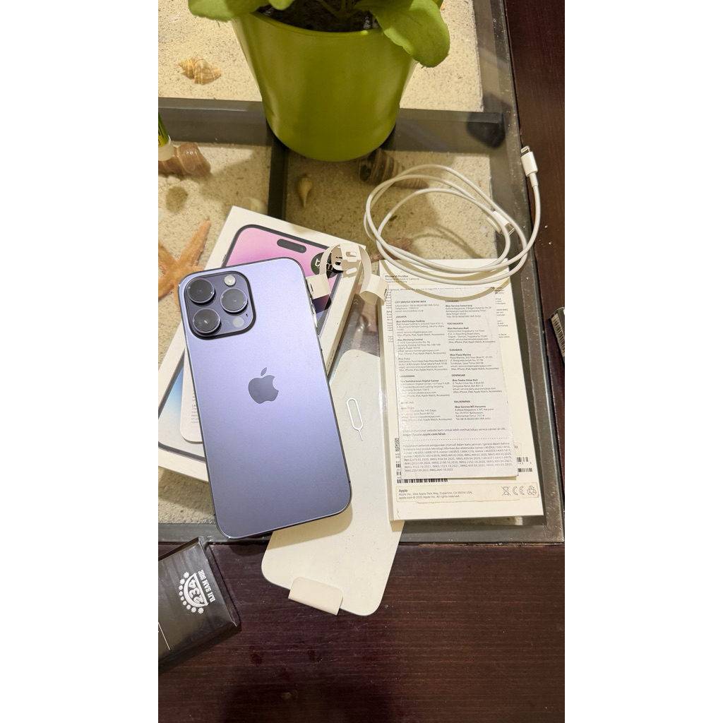 iPhone 14 Pro Max 256gb Deep Purple Ex iBox pakai dari baru (user langsung)