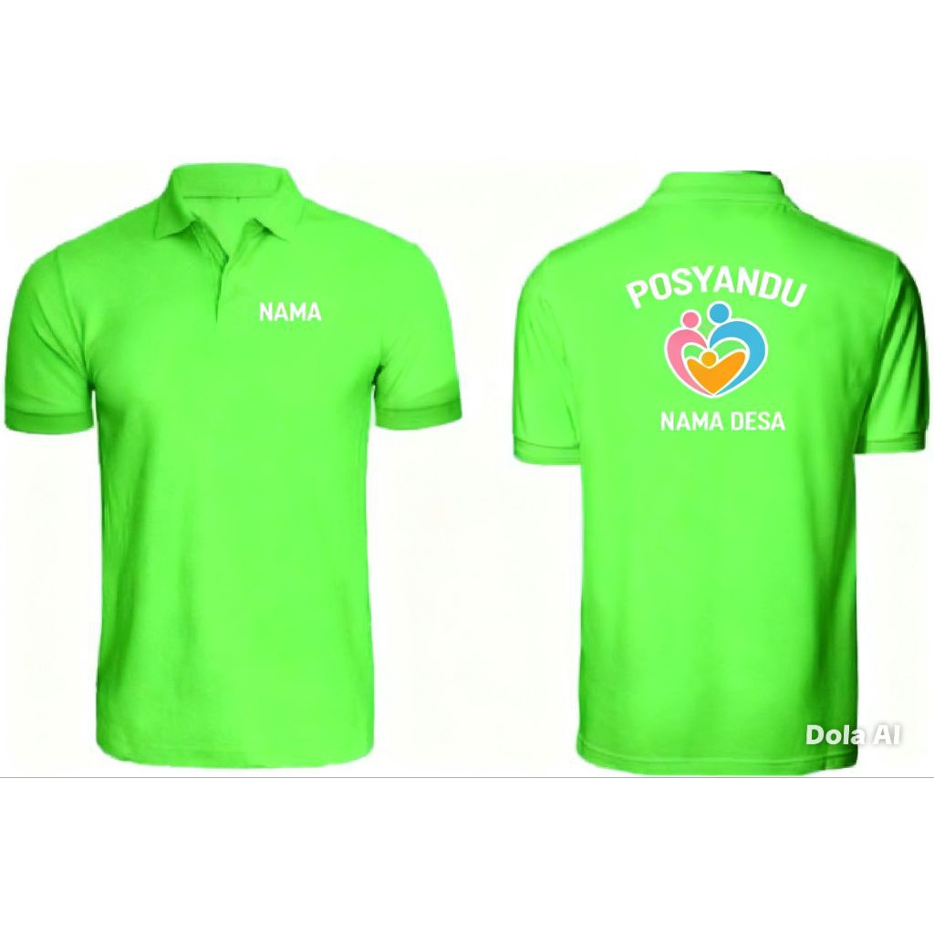 - Kaos Polo Keluarga Posyandu - Desain Logo Keluarga [Nama Posyandu] [Pilih Warna]