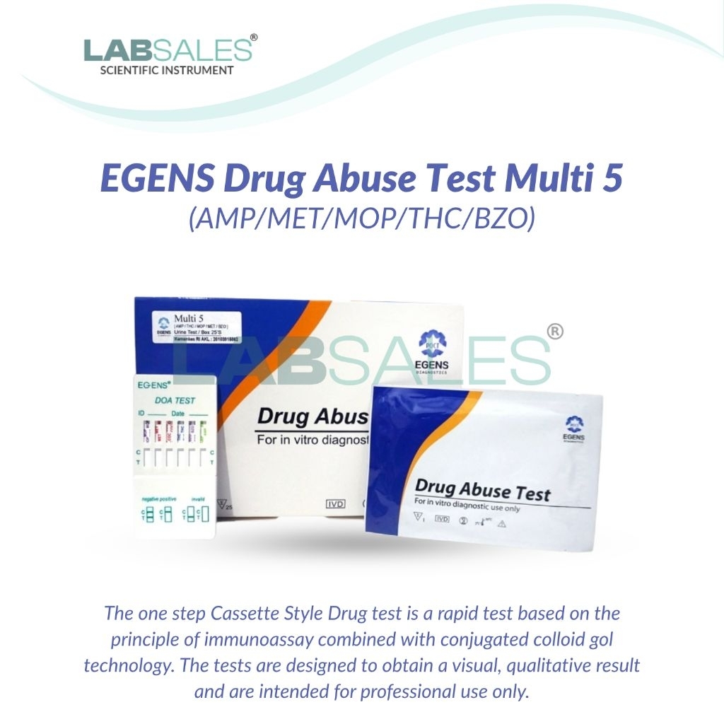 EGENS 5 Parameter Drug Abuse Test Alat Narkotika Multi Drug