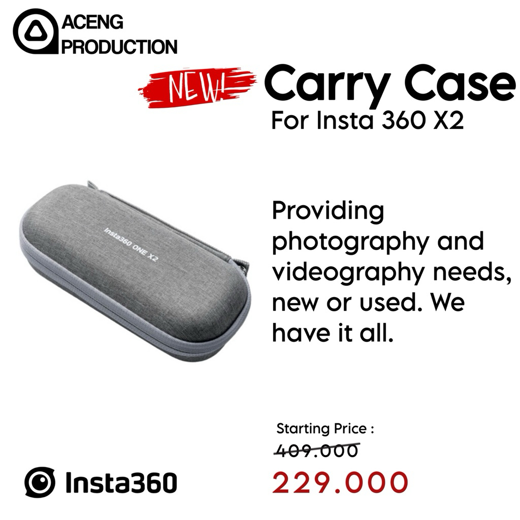 Insta 360 Carry Case For Insta 360 One X2