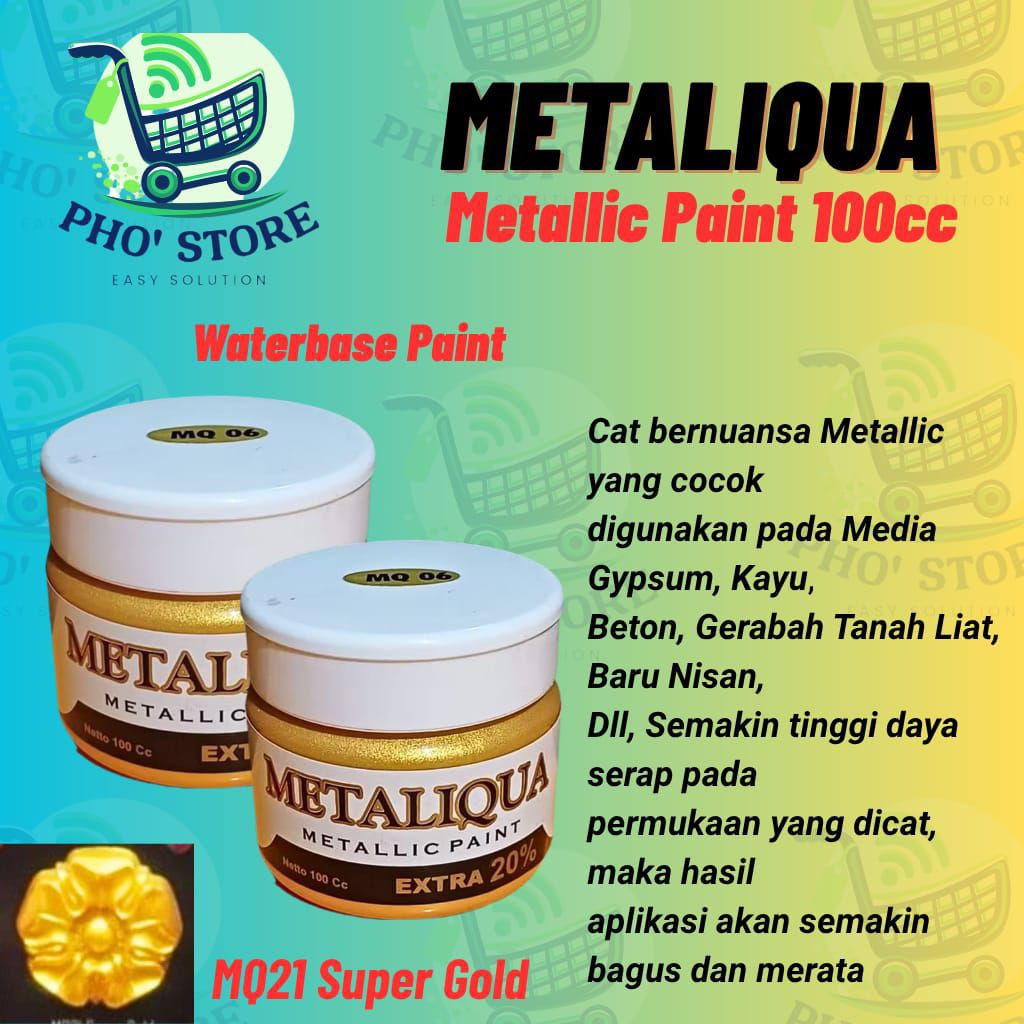 CAT METALIK METALIQUA MQ21 100CC / METALIQUA MQ21 SUPER GOLD / WATER - BASE PAINT