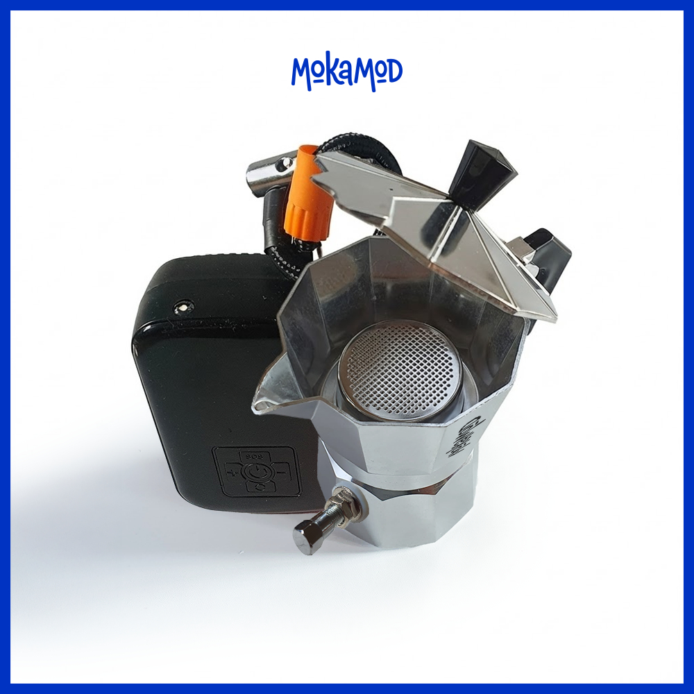 MokaMod V2 | Moka Pot Modifikasi 3 Cup Basket 51mm Menggunakan Pompa