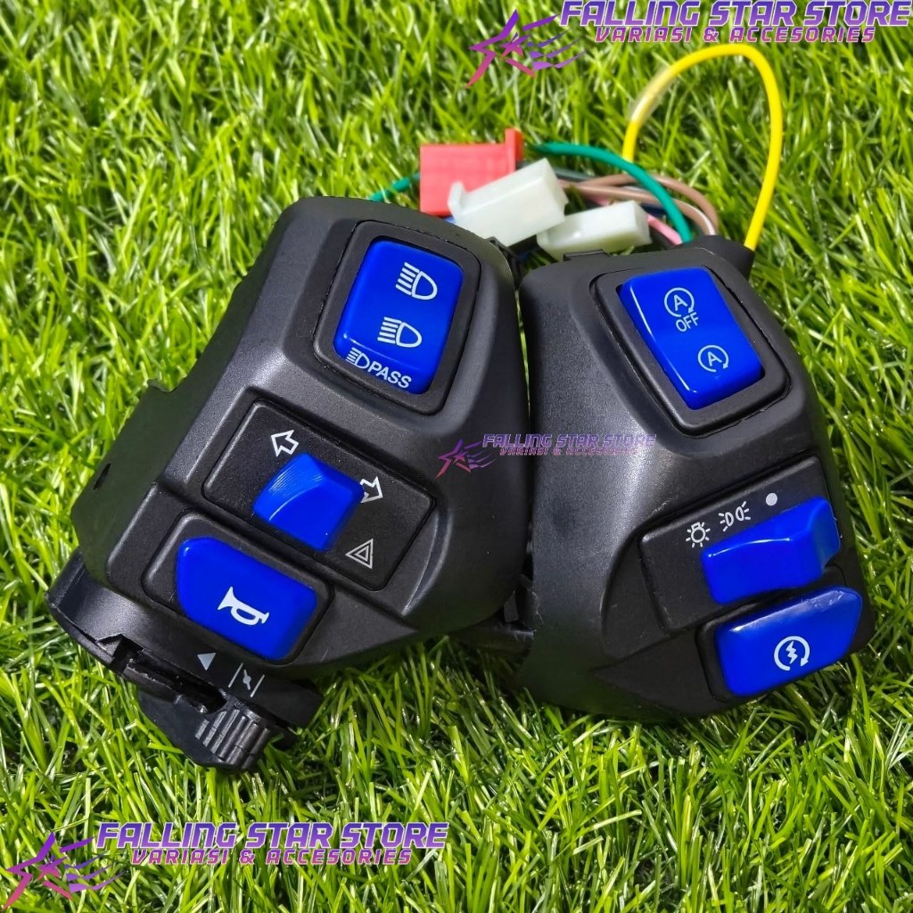 Saklar Motor Mio Vietnam Biru - Pemasangan Mudah Mio GT Sporty Smile M3 Soul Soul GT 115 Jupiter MX
