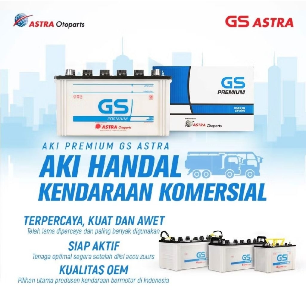 Aki GS ASTRA Premium NS70 mobil dyna, colt diesel