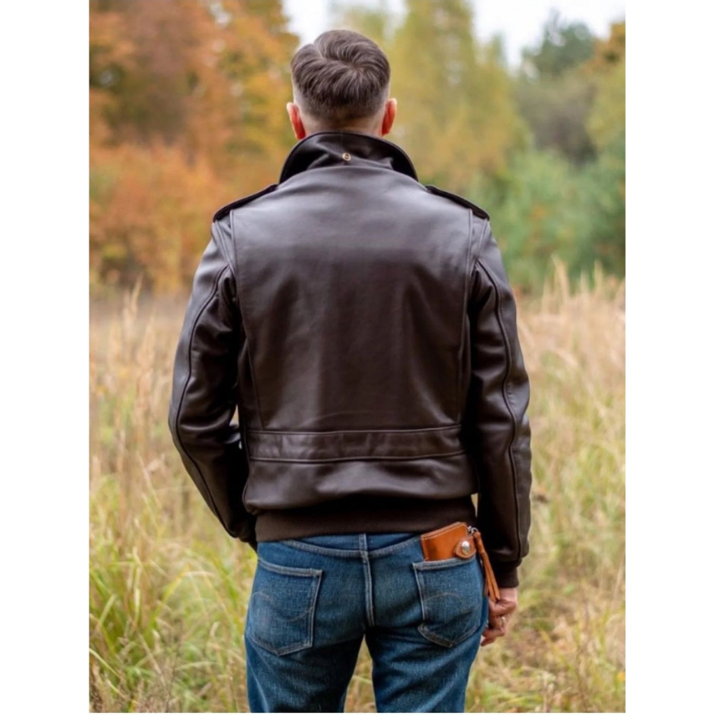 Schott 184SM A2 Big Size 46 XXL Naked Cowhide Leather Bomber Jacket X Jaket Kulit Avirex G1 Buzz Ric