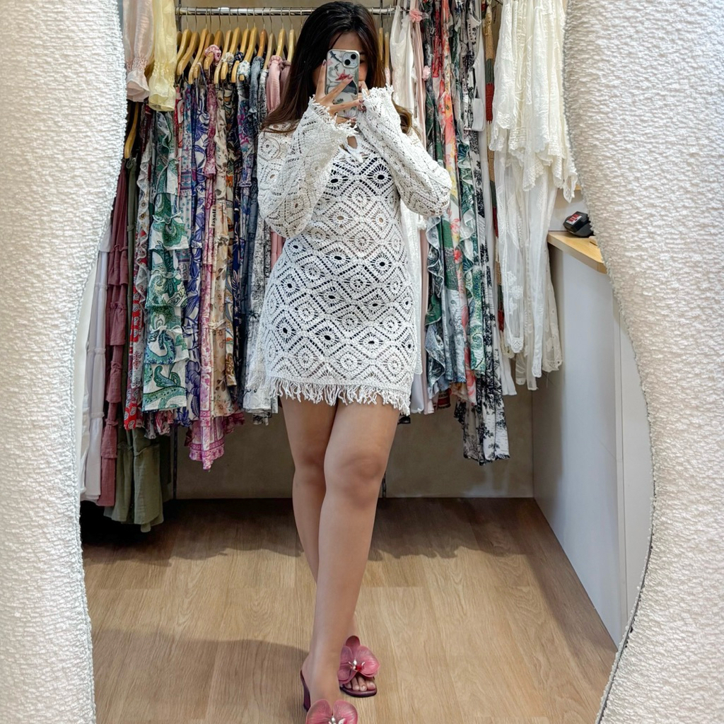 Hazelfactory.id || Sunday Crochet Dress || Dress Rajut Pantai Wanita || Dress Rajut Pendek
