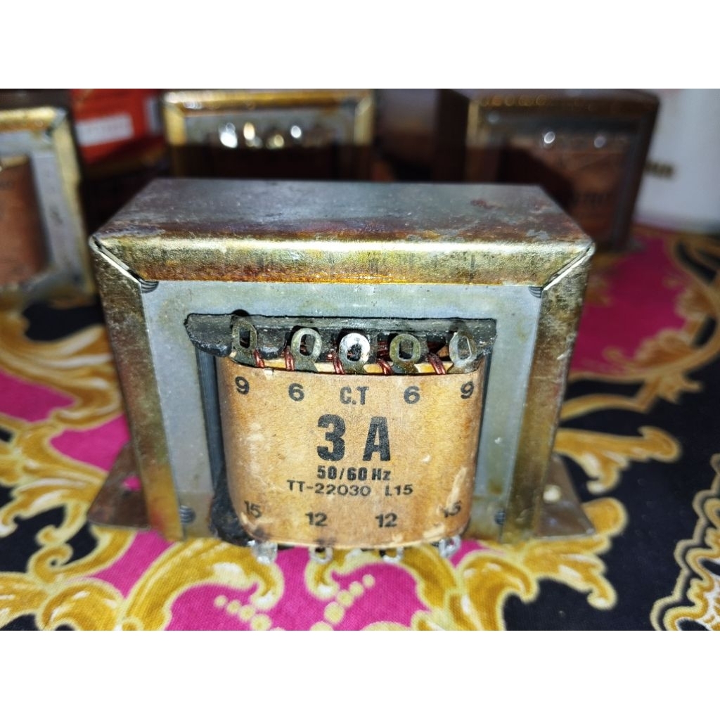 Trafo Top 3A CT 15V mulus buatan lawas