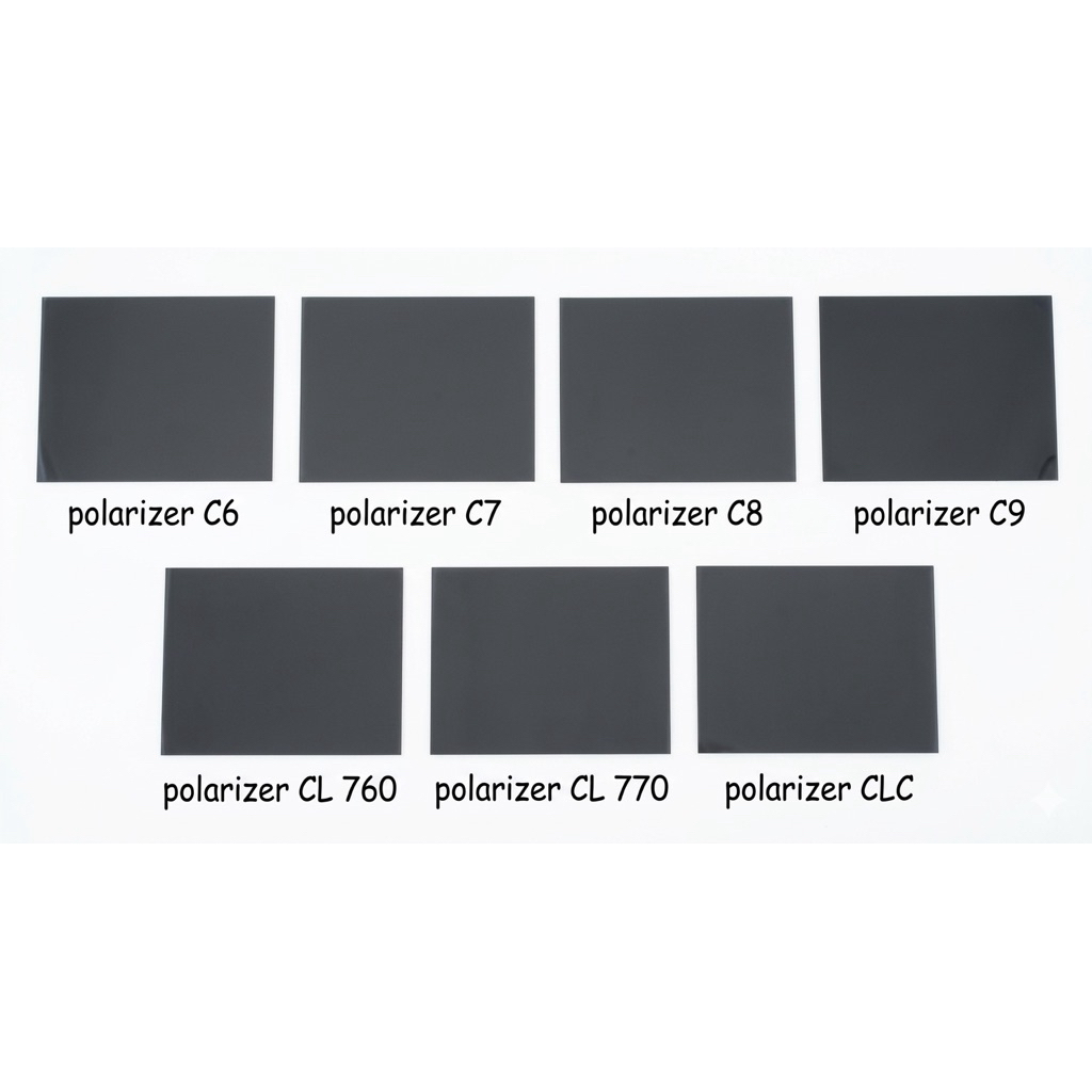 Polarizer Proyektor Mini Polaroid Cheerlux Depan & Belakang [C6,C7,C8,C9,CL760,CL770,CLC]