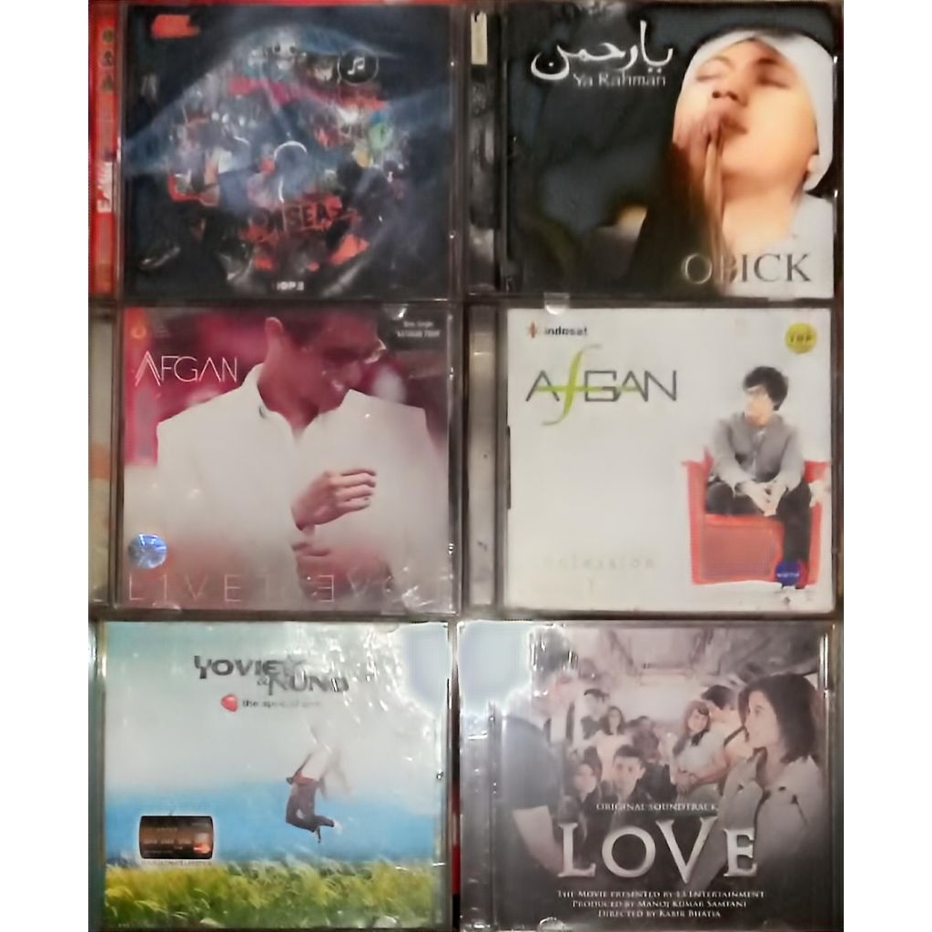 CD Original Bekas Indonesia Mix (Opick, Afgan, Yovie & Nuno, OST Love) – Kondisi Normal Siap Putar