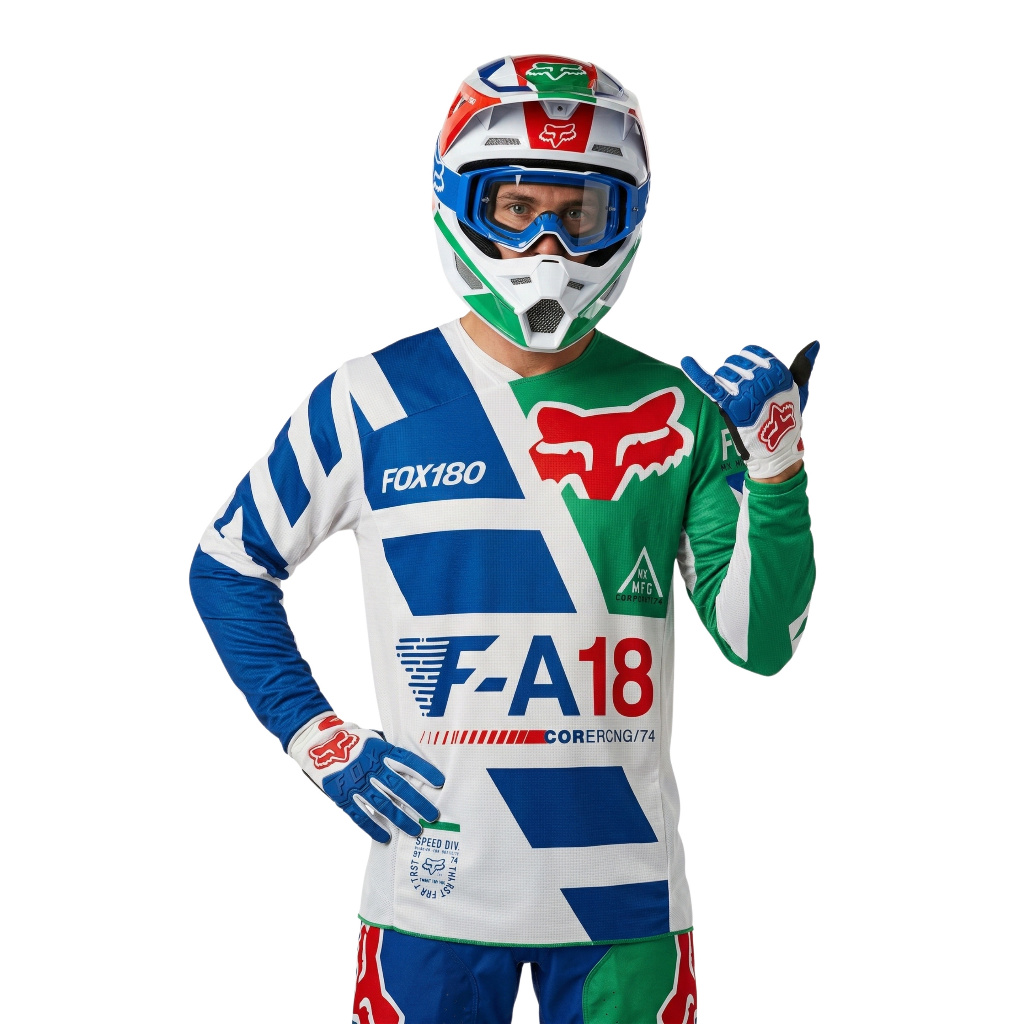 Fox 180 Sayak Green Jersey Original Jersey Motocross Trail Dewasa Original