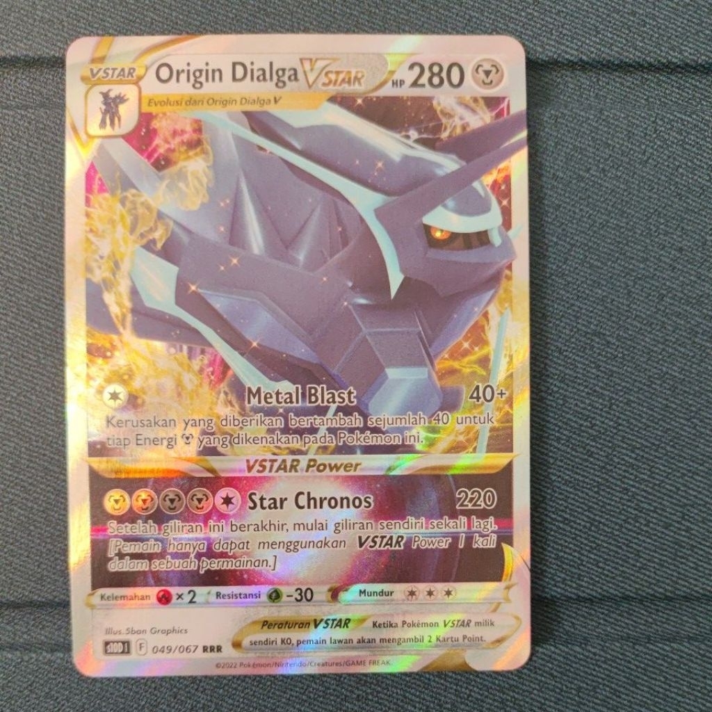 Kartu pokemon Origin Dialga VStar RRR