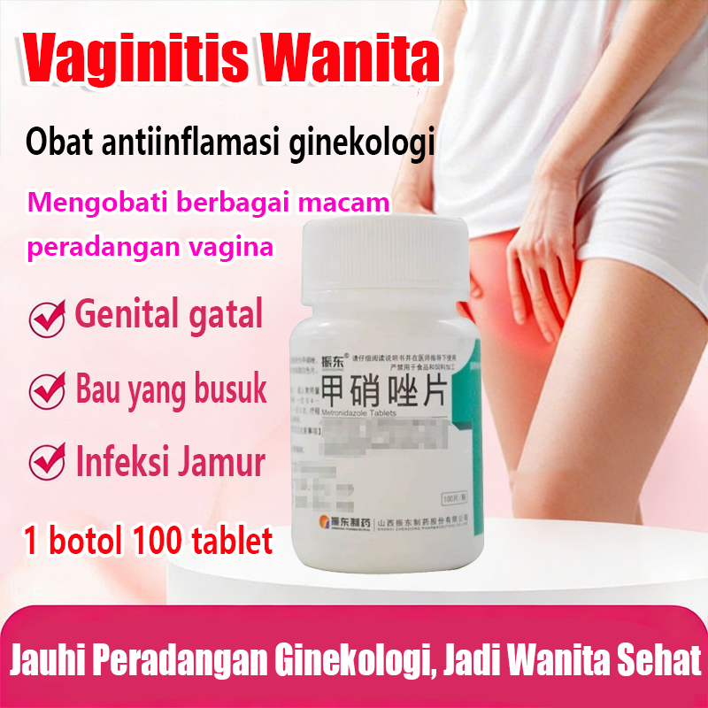 Metnidazole tablet 1 botol 100 tablet Mengobati peradangan ginekologi, gatal vagina, bau, keputihan 