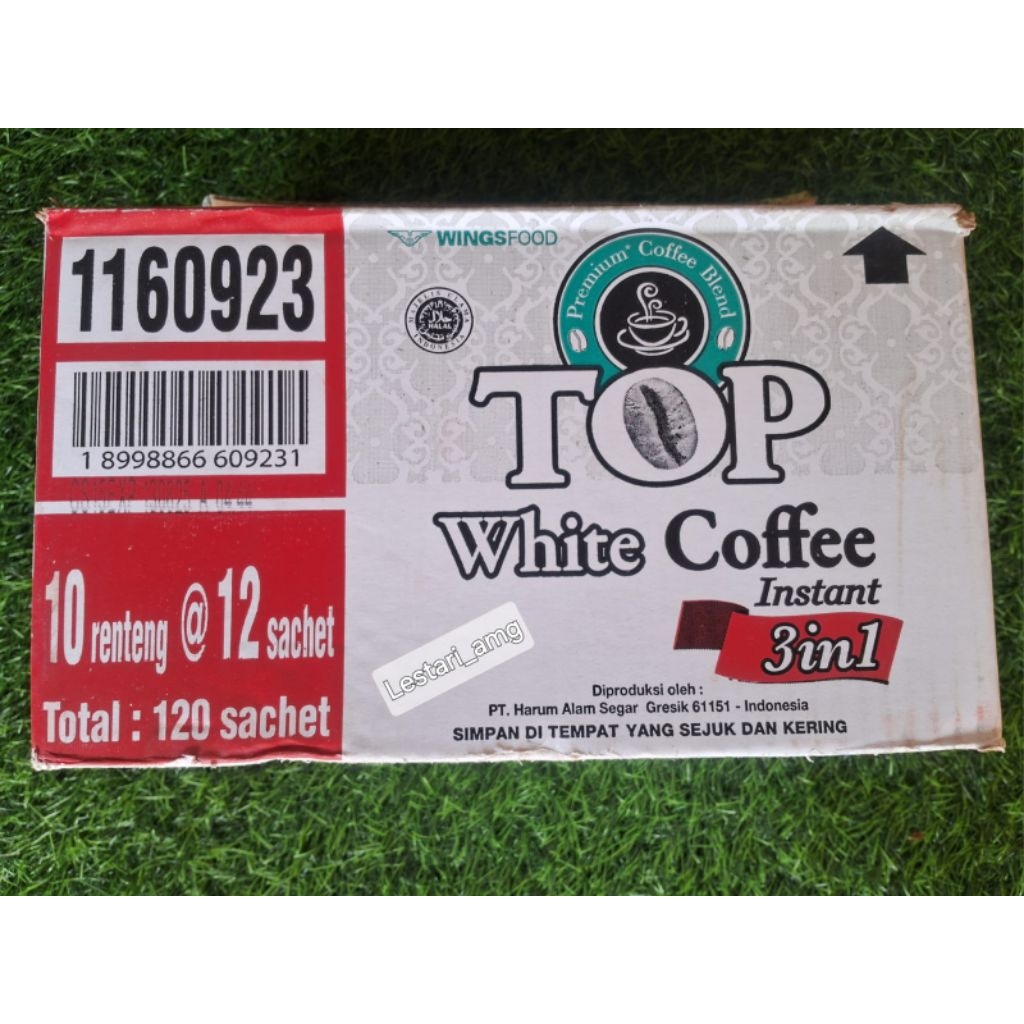 Top white coffee 1DUS isi 120 sachet (10 renceng@20 gr/sachet