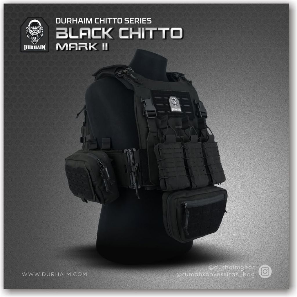 BODY VEST-DURHAIM BLACK CHITTO MK II