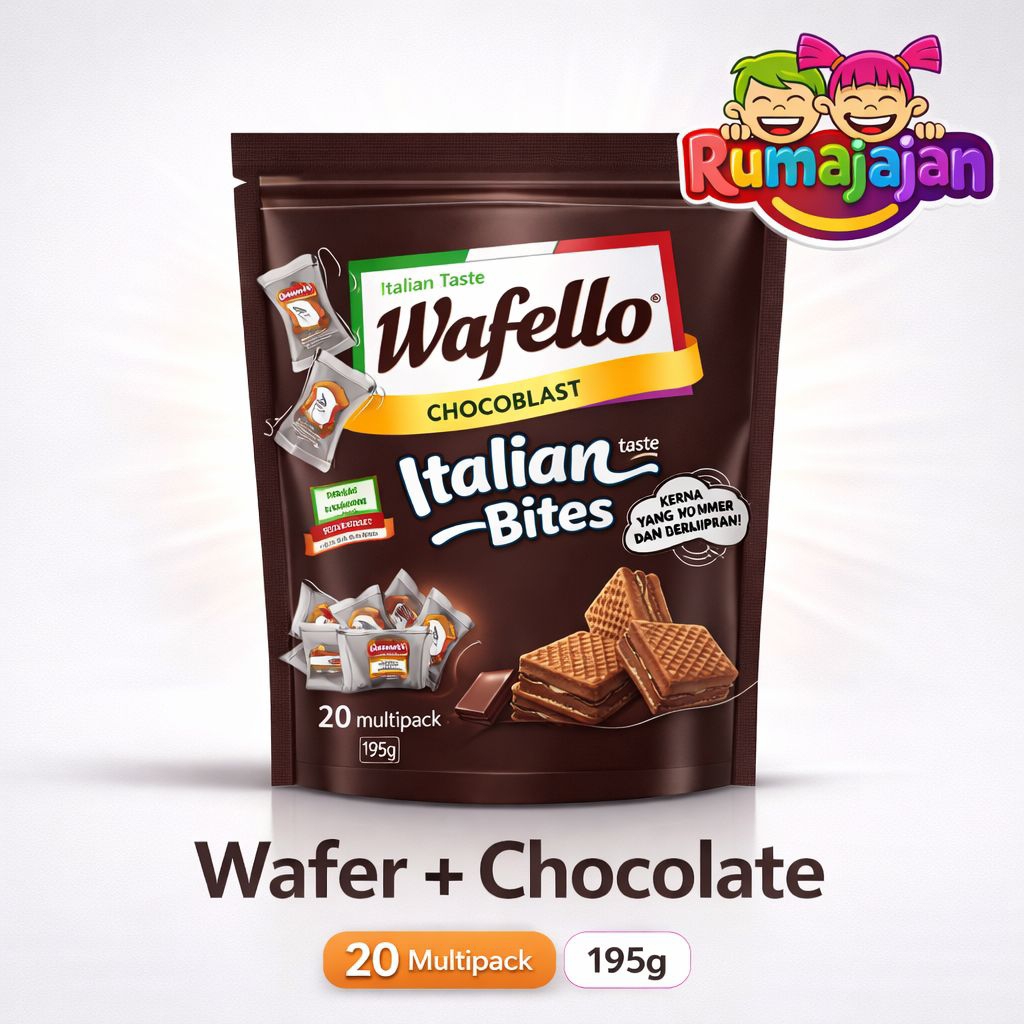 Wafello Wafer Italia Coklat Pouch Festive
