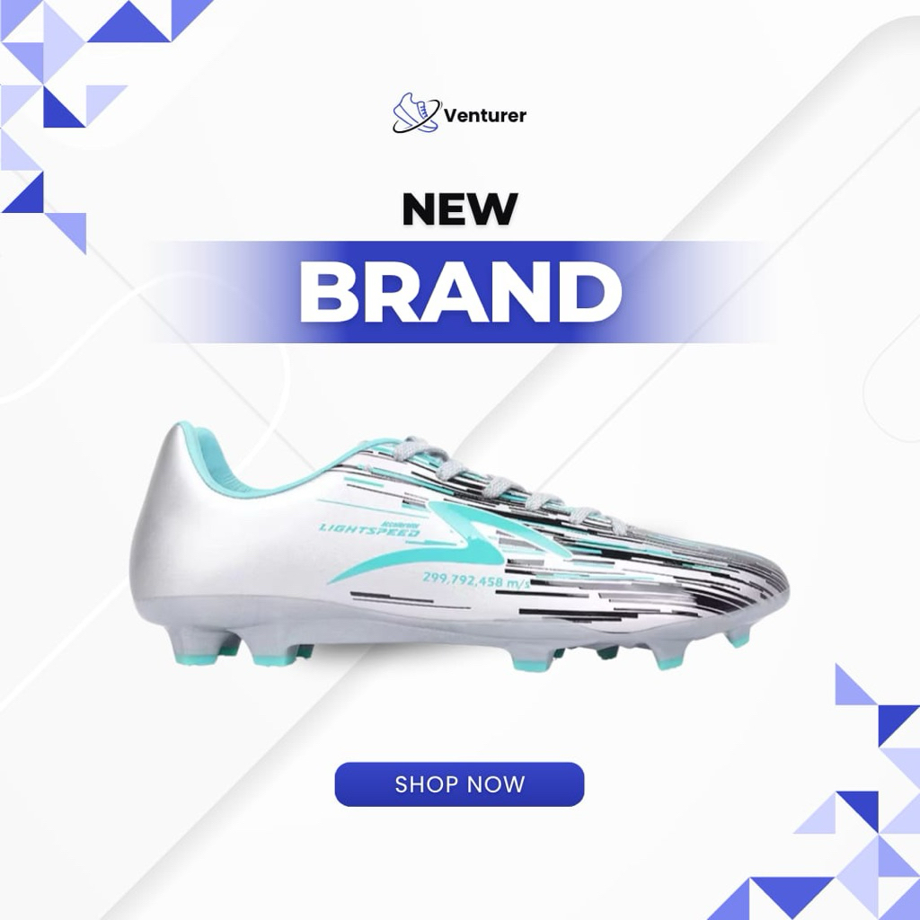 SEPATU SEPAK BOLA SPECS LIGHTSPEED REBORN  SILVER/HITAM/AQUA