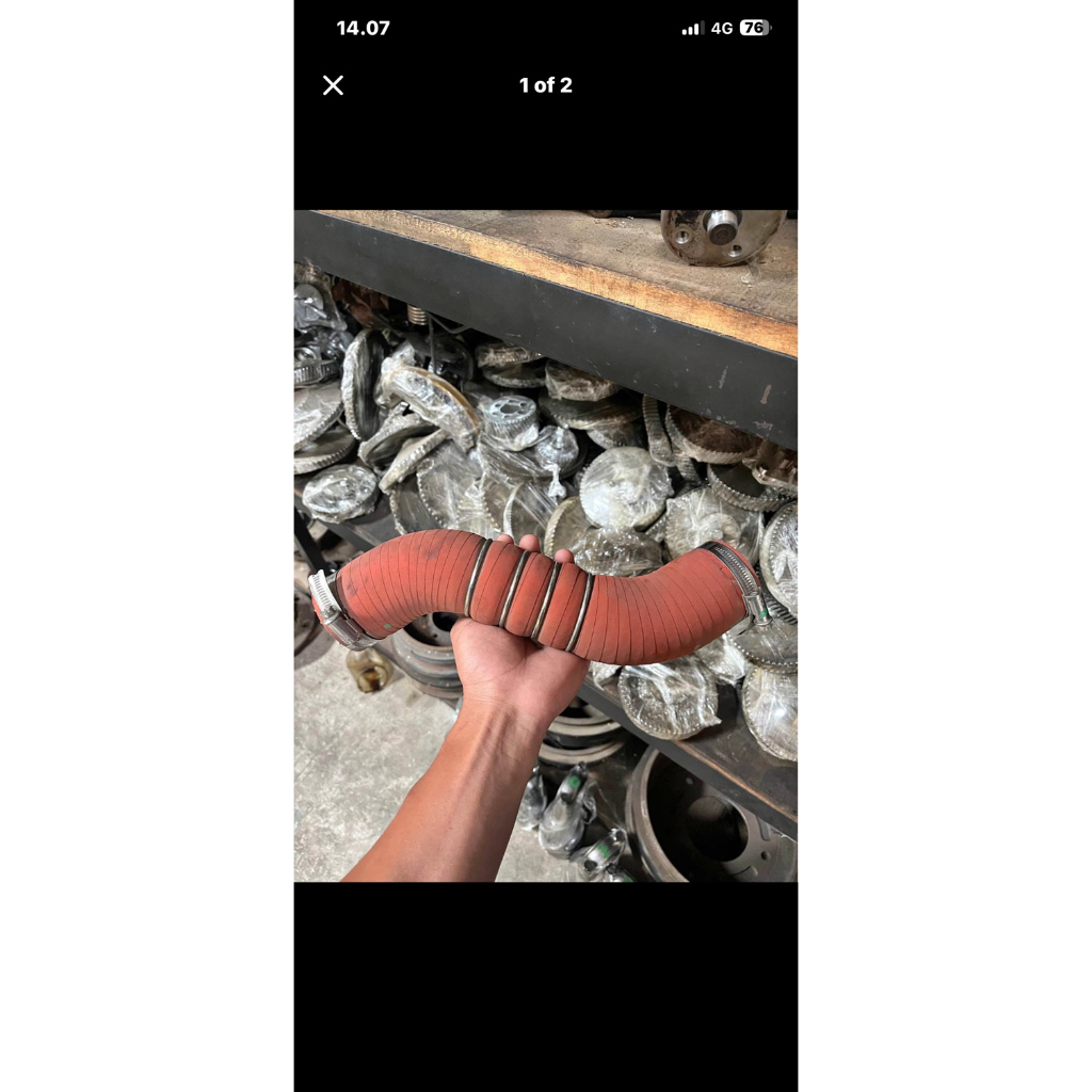 selang turbo warna merah canter euro 4 copotan