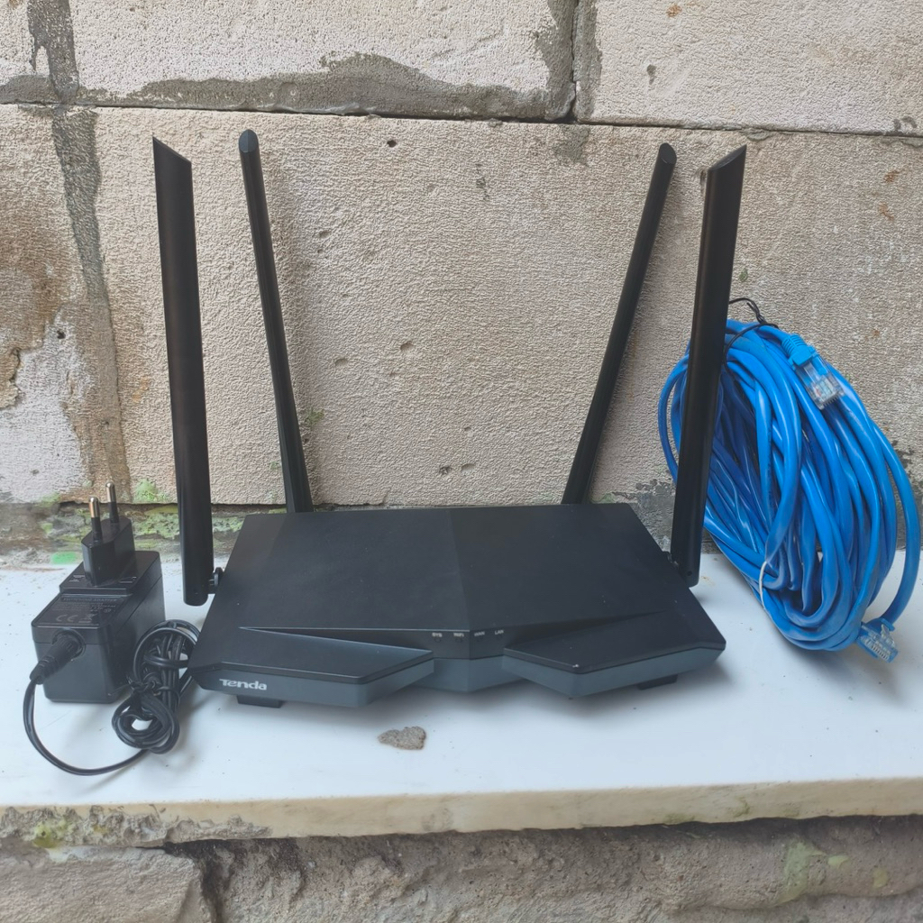 Tenda AC6 AC1200 Router Dual Band Bekas Normal + Kabel LAN 10M Siap Pakai