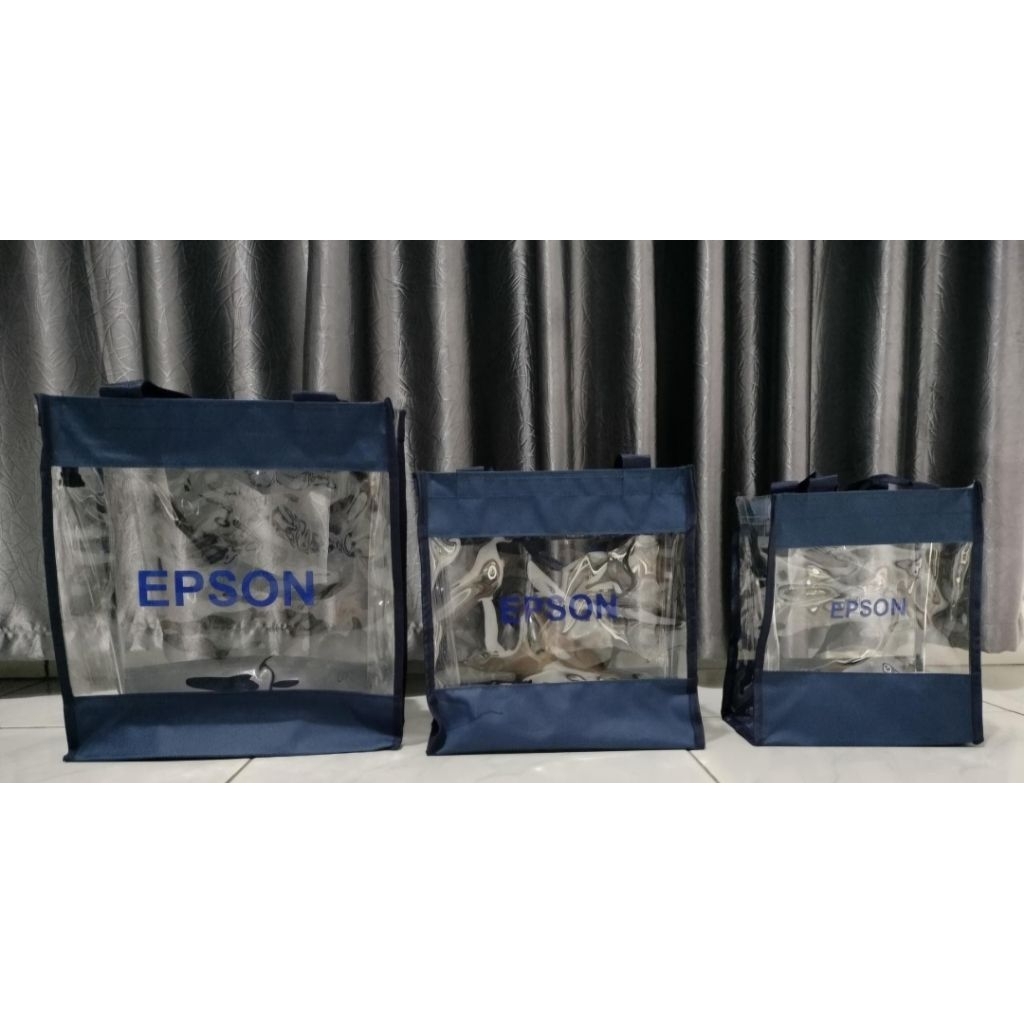 Tas Transparan Epson Polos Mika Kecil Sedang Besar