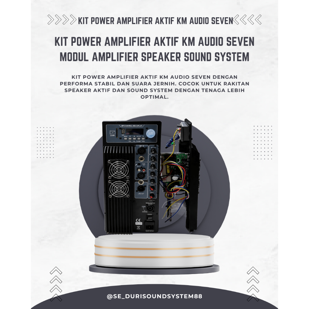 Kit Power Amplifier Aktif KM Audio Seven Modul Amplifier Speaker Sound System