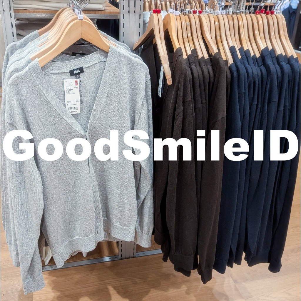 NEW Men Women Cardigan Rajut Kerah V Neck Pria Wanita JASTIP UNIQLO