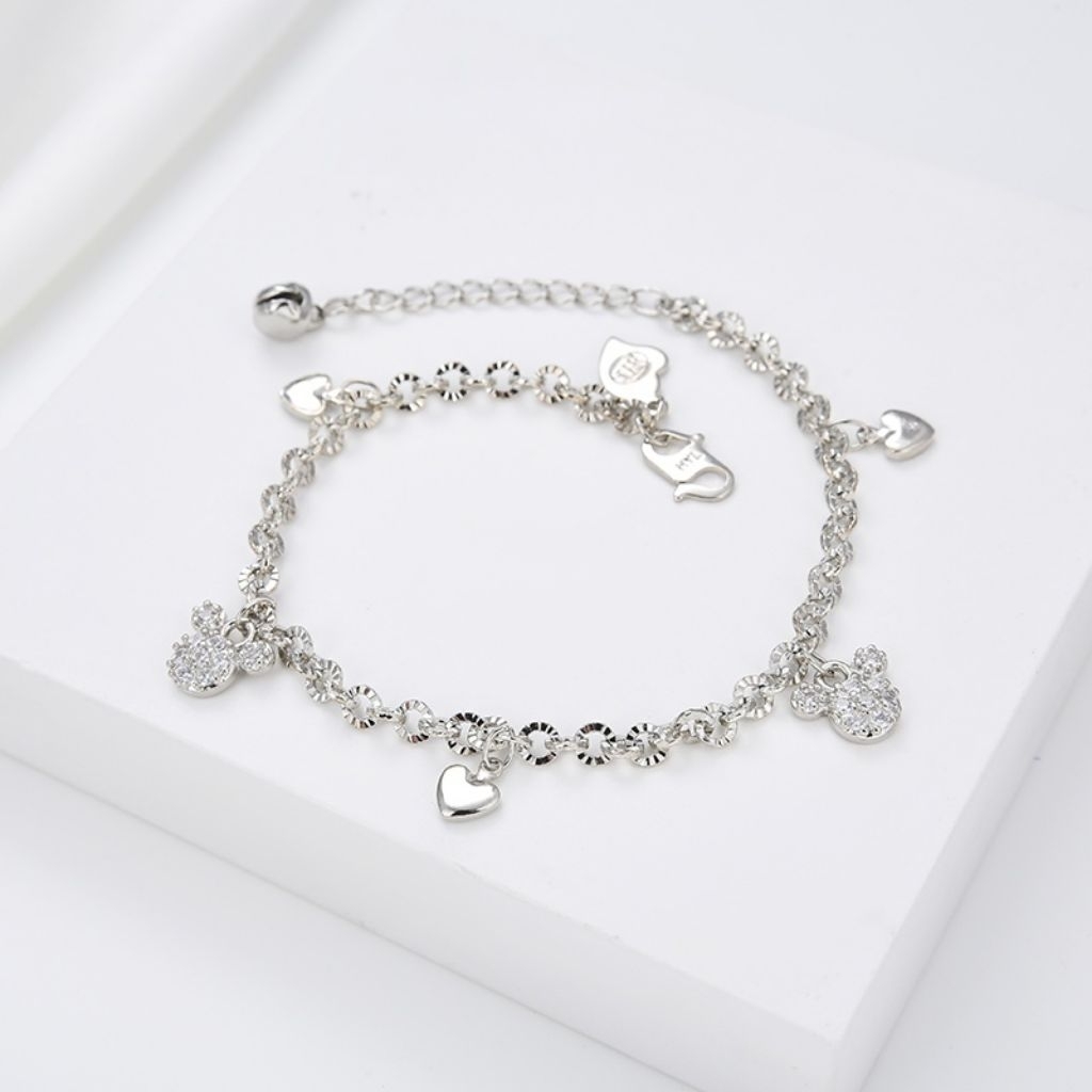 51. gelang anak rantai emas putih mainan anti karat 4pcs