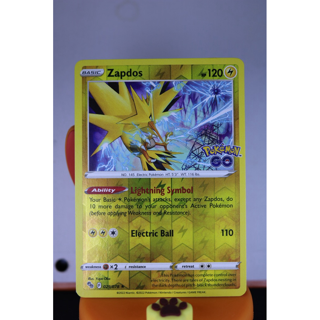 Zapdos PokemonGo English KARTU POKEMON TCG