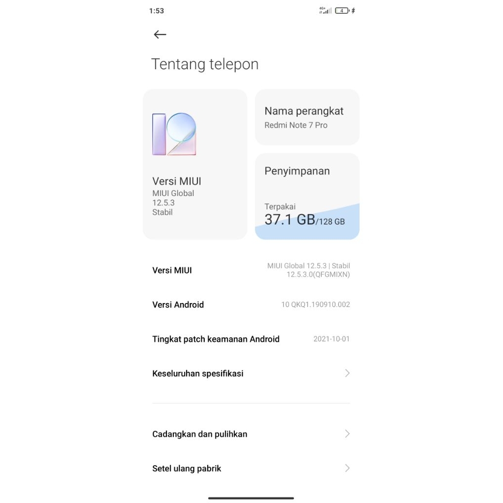 hp redmi note 7 pro ram6