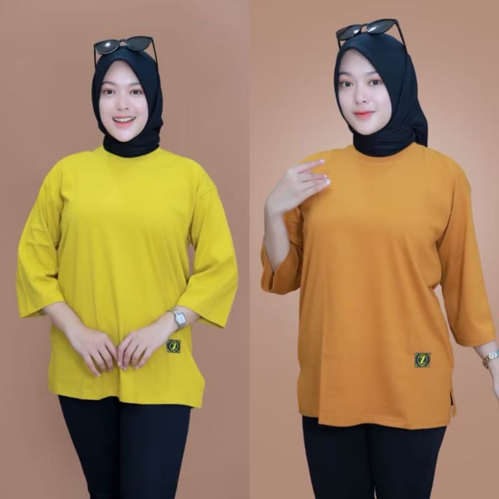 KAOS TUNIK POLOS HIJAB STYLE LENGAN 7/8