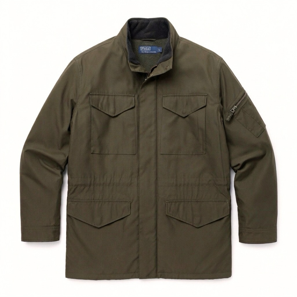 Vintage Polo Ralph Lauren - Padded M-65 / M-51 Field Jacket - Olive Green - Size M fit L