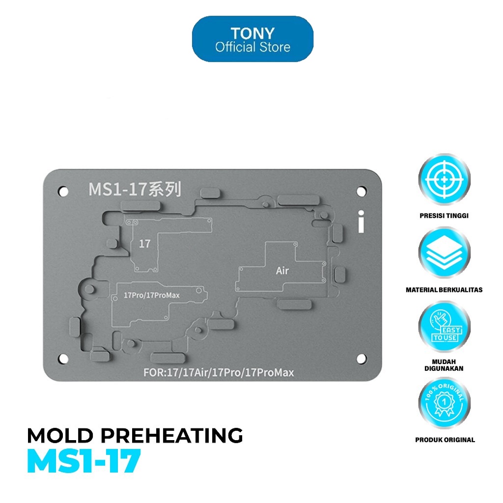 MIJING MS1-17 HEATING MOLD IPHONE 17 17 AIR 17 PRO 17 PRO MAX PREHEATING PLATFORM ORIGINAL - MOLD MI