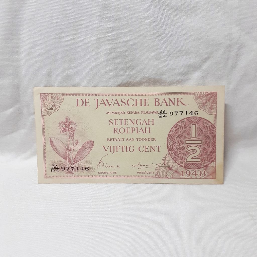 uang kuno indonesia pecahan 1/2rp seri federal III tahun 1948