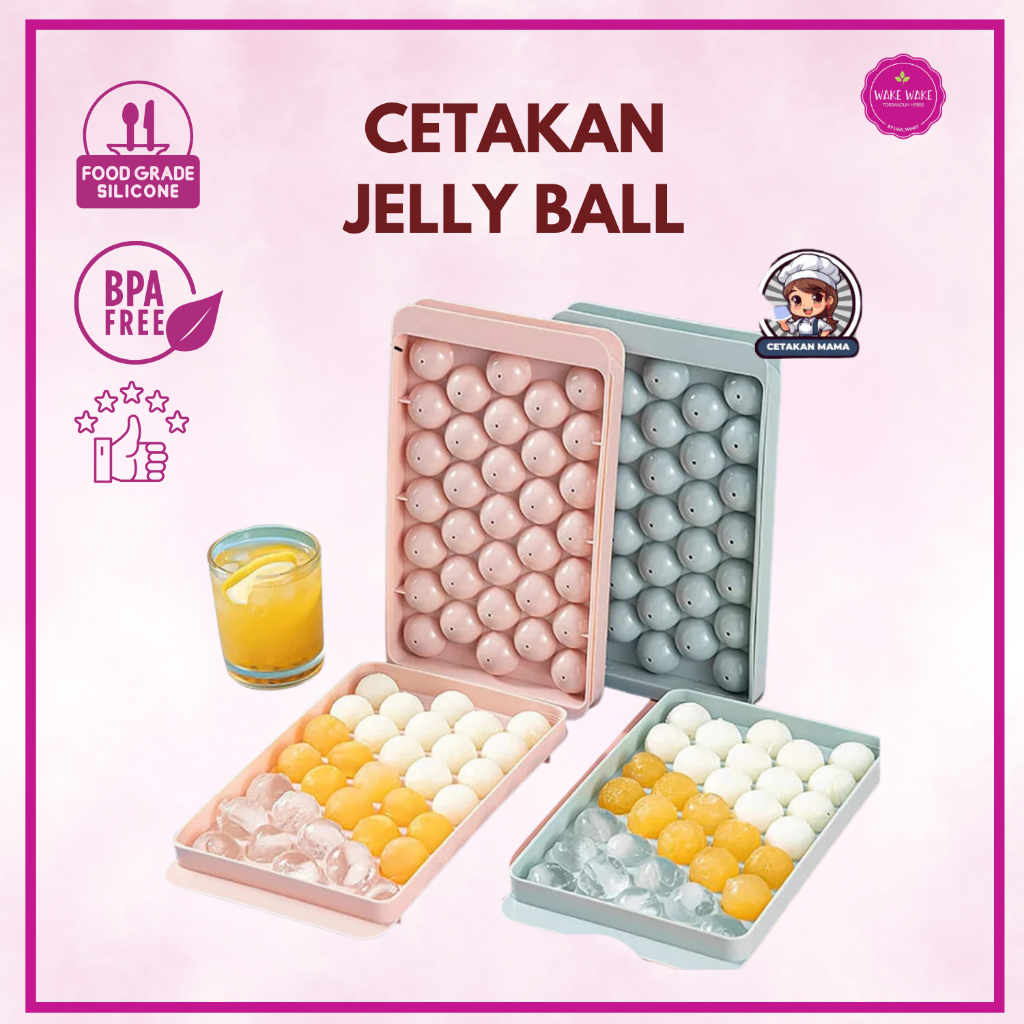 Cetakan Jelly Ball JUMBO Besar Jelly Bulat Buah Agar Es Batu Jumbo Telur Puyuh 33 Cetakan Bulat Roun