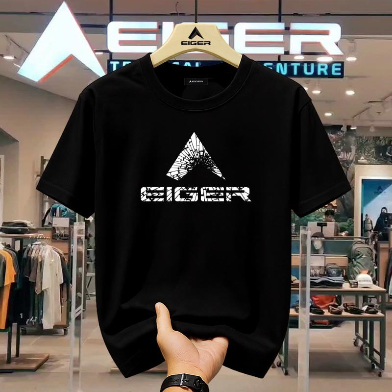 Kaos EIGER Original – T-shirt 100% Katun, Desain Outdoor dan Stylish
