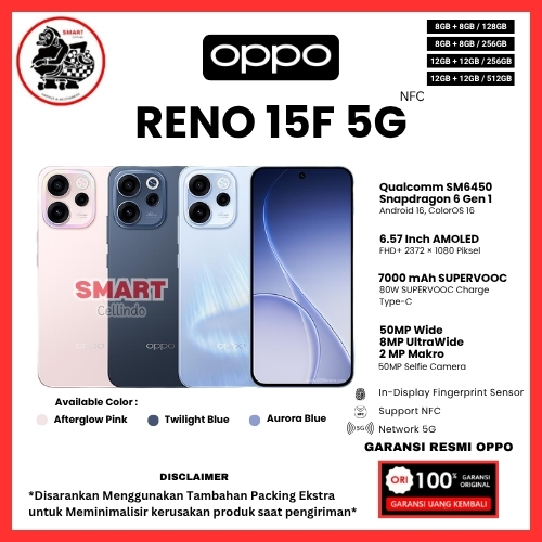 OPPO RENO 15F 5G 12/512GB, 15F 5G 12/256GB, 15F 5G 8/256GB, 14F 5G 12/512GB & 13F 5G 12/256GB (BNIB)