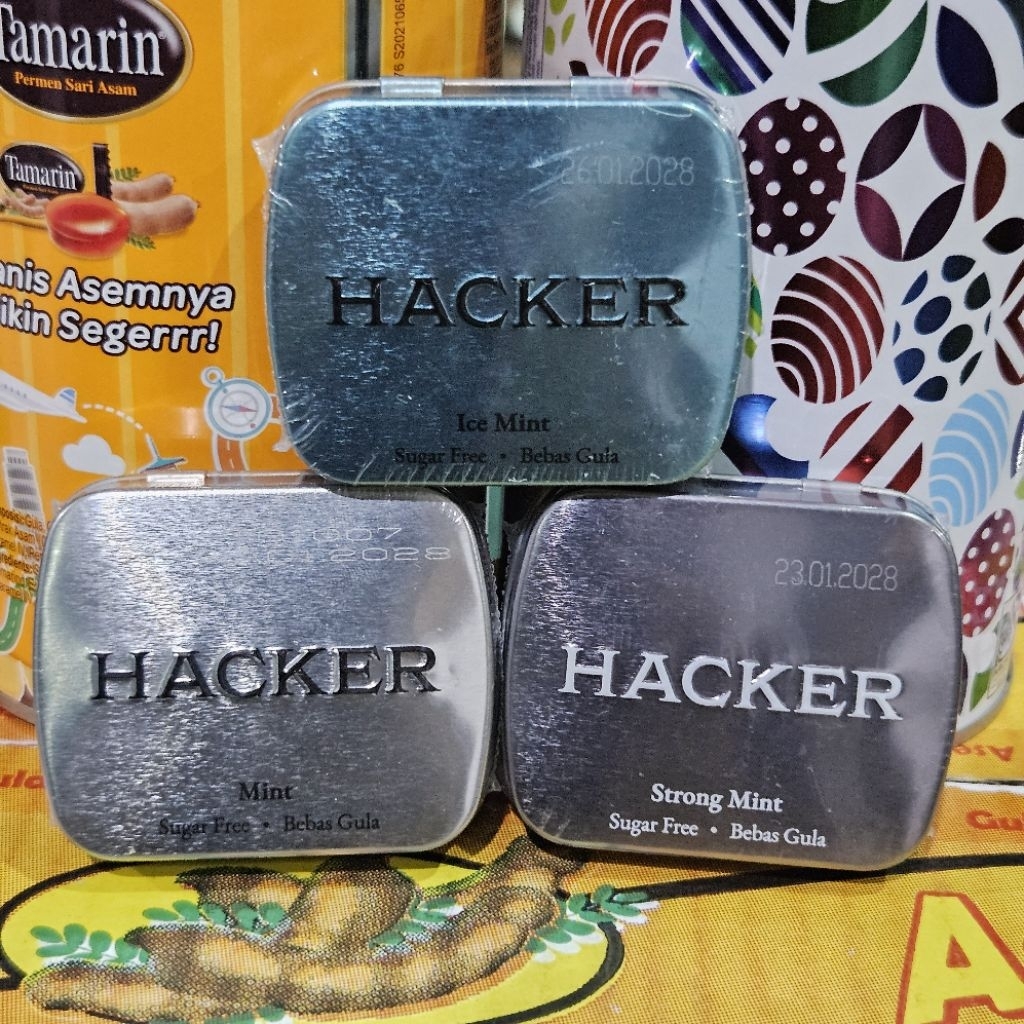 ED 01.2028 PCS - PERMEN HACKER MINT CANDY RASA ICE MINT - STRONG MINT  - MINT / FREE SUGAR BEBAS GUL