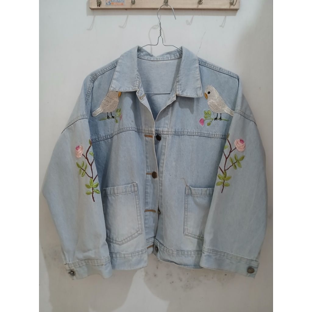 Preloved Jaket Jeans Bordir Preloved Jaket Bordir Preloved Jaket Denim Bordir